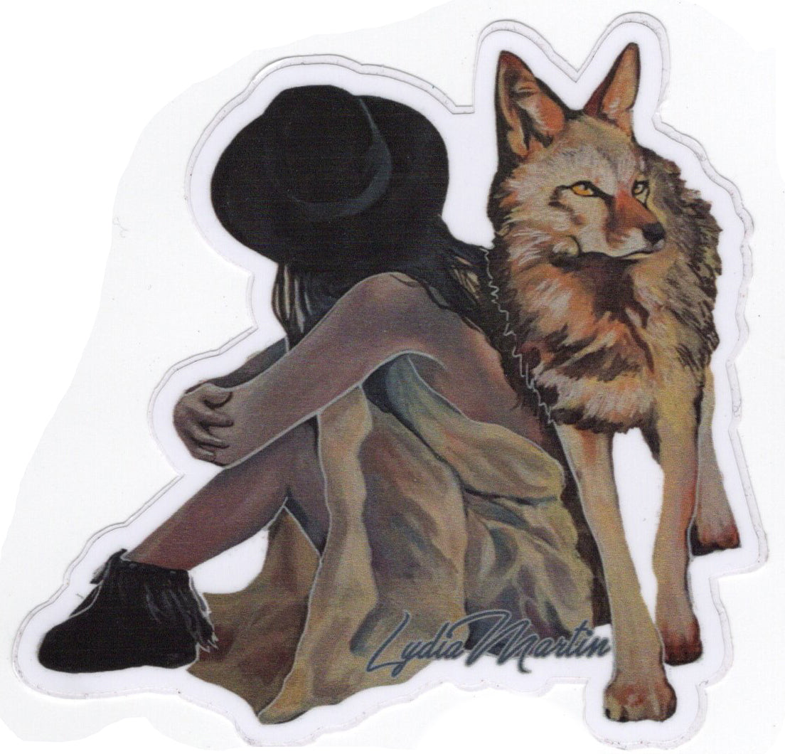 Coyote Girl Sticker